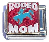 Rodeo Mom On Red Italian Charm