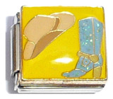 Cowboy Boots And Hat Italian Charm