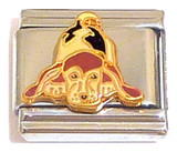 Dog Laying Forward Italian Charm