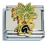 Monkey In Tree Italian Charm