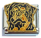 Mean Looking Dog Italian Charm