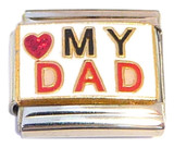 Love My Dad Italian Charm