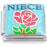 Niece Flower Italian Charm