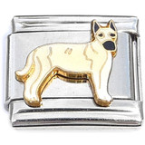 White Canine Dog Italian Charm