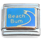 Beach Bum Ocean Wave Italian Charm