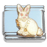 White Rabbit Bunny Italian Charm