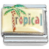 Palm Tree Tropical Vacation Italian Charm