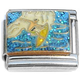 Surfer Surfing Wave Italian Charm