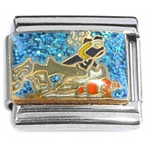 Scuba Fish Italian Charm