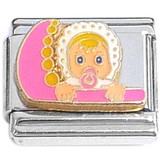 Baby Bonnet Pink Italian Charm