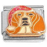 Santa Hat Dog Floppy Ears Italian Charm