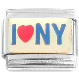 I Love New York Heart Italian Charm