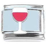 Red Wine Glass Italian Charm