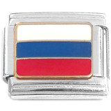 Russia Country Flag Italian Charm