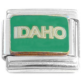 Idaho State Green Italian Charm