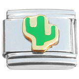 Green Desert Cactus Italian Charm