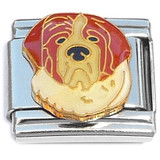 Saint Bernard Puppy Dog Italian Charm Saint Bernard Puppy Dog Italian Charm