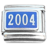 Year 2004 Blue Italian Charm
