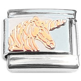 Pretty Unicorn Rose Gold Italian Charm