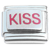 Kiss Red Italian Charm