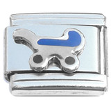 Blue Baby Stroller Pram Italian Charm