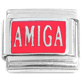 Amiga Spanish Girl Friend on Red Italian Charm