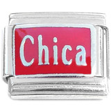 Chica Spanish Girl Young Woman on Red Italian Charm