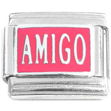 Amigo Spanish Male Friend on Red Italian Charm