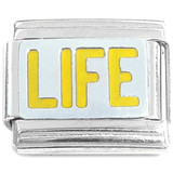 Life Bright Yellow Italian Charm