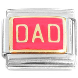 Dad Red Italian Charm