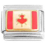 Canada Country Flag Italian Charm