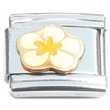 Cute White Flower Italian Charm