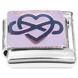 Infinity Heart Rosegold Italian Charm