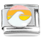 Sunset Ocean Wave Italian Charm