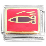 Missile Torpedo Red Italian Charm