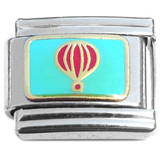 Red Hot Air Balloon Blue Sky Italian Charm
