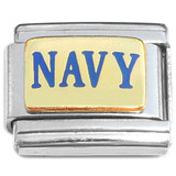 Navy Military Italian Charm