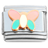 Butterfly Pink Blue Wings Italian Charm