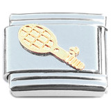 Tennis Racket and Ball Sports Italian Charm