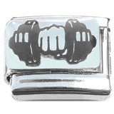 Weight Lifting Dumbbell Exercise Italian Charm