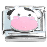 Cute Cow Face Smile Italian Charm