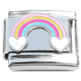 Hearts Rainbow Love Italian Charm