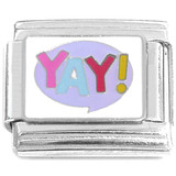 Yay Cheer Celebration Italian Charm