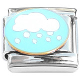 White Cloud Rain Blue Sky Italian Charm