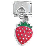 Strawberry Dangle Italian Charm