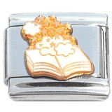 White Book Magic Clouds Stars Fantasy Italian Charm