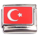 Turkey Flag Italian Charm