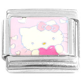 Pink Hello Kitty Hearts Italian Charm