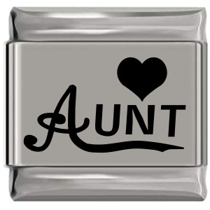 Aunt Laser Engraved Italian Charm (9mm Standard Size) Aunt Laser Engraved Italian Charm (9mm Standard Size)