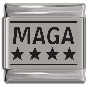 MAGA Laser Engraved Italian Charm (9mm Standard Size)